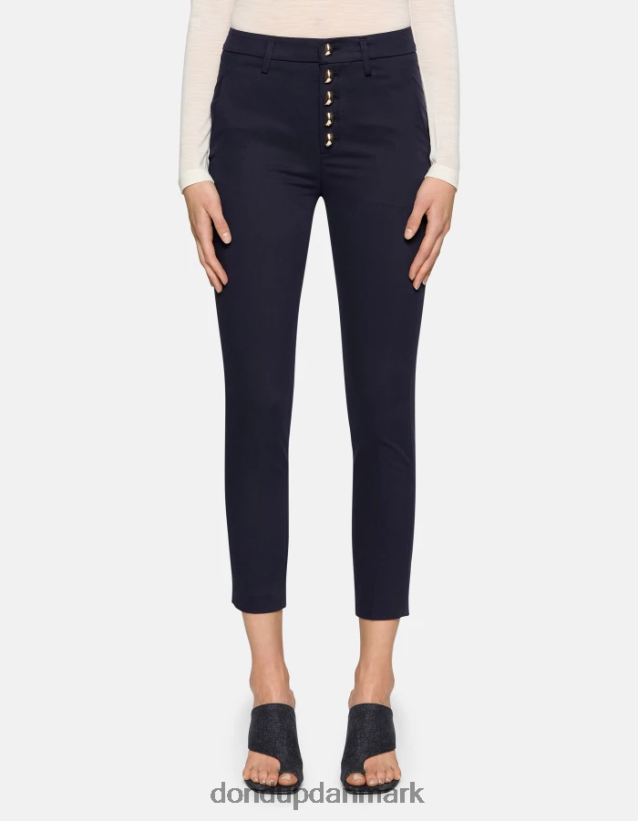 carmen slim fit bomuldsbukser Kvinder 0XD0D0208 Marine blå DONDUP beklædning