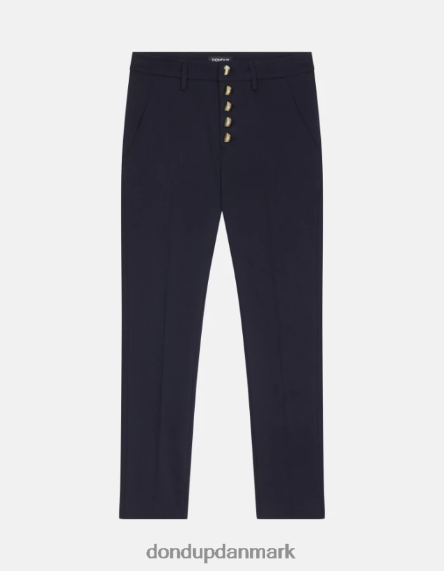 carmen slim fit bomuldsbukser Kvinder 0XD0D0208 Marine blå DONDUP beklædning