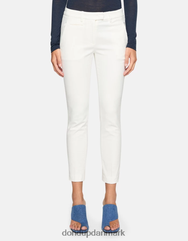 perfekte slim-fit bomuldsbukser Kvinder 0XD0D0176 alabastro DONDUP beklædning