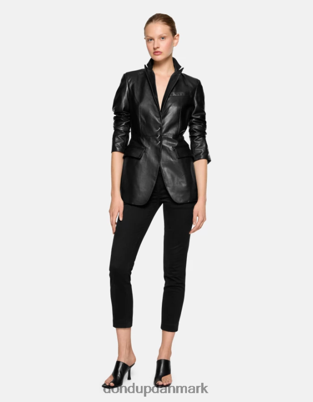 perfekte slim-fit bomuldsbukser Kvinder 0XD0D0177 sort DONDUP beklædning