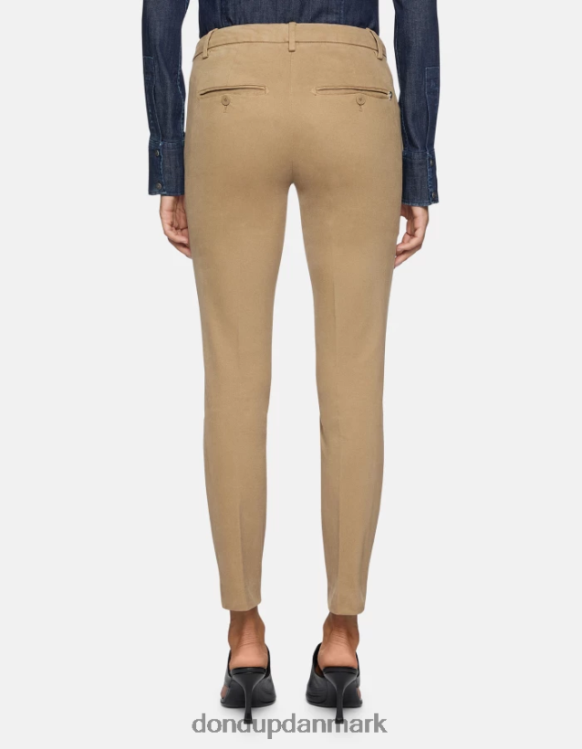 perfekte slim-fit bomuldsbukser Kvinder 0XD0D0178 sand DONDUP beklædning