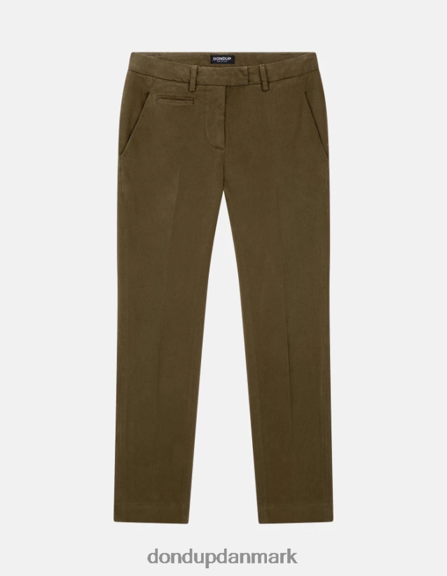 perfekte slim-fit bomuldsbukser Kvinder 0XD0D0179 militærgrøn DONDUP beklædning