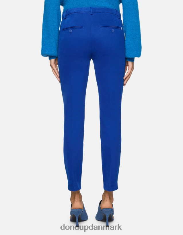 perfekte slim-fit bomuldsbukser Kvinder 0XD0D0180 kongeblå DONDUP beklædning