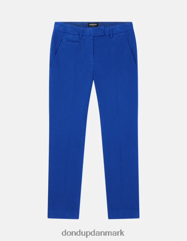perfekte slim-fit bomuldsbukser Kvinder 0XD0D0180 kongeblå DONDUP beklædning