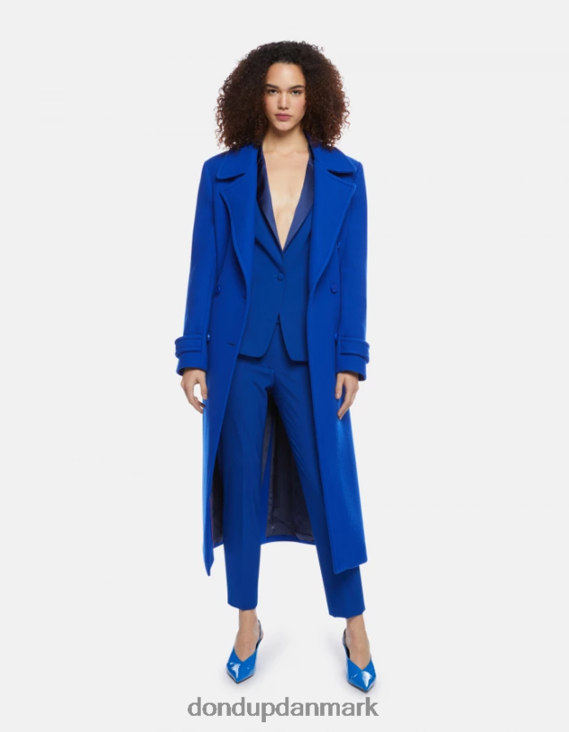 perfekte slim-fit bukser i uld Kvinder 0XD0D0184 kongeblå DONDUP beklædning