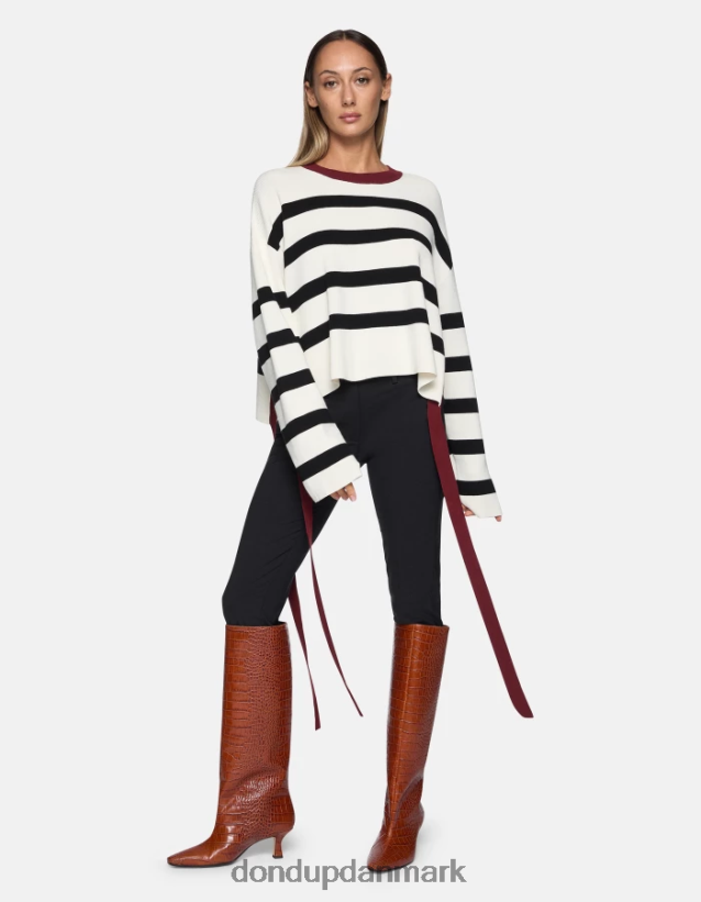 perfekte slim-fit bukser i uld Kvinder 0XD0D0185 sort DONDUP beklædning