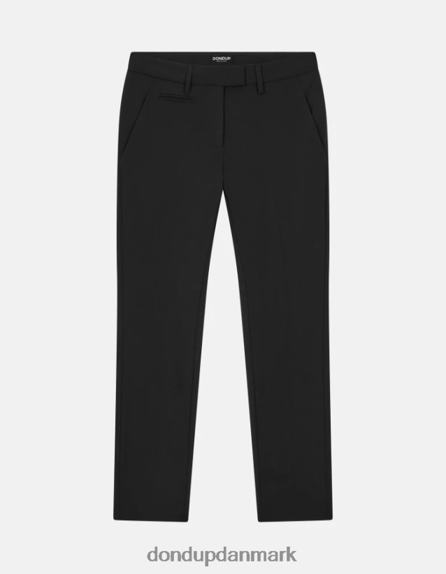 perfekte slim-fit bukser i uld Kvinder 0XD0D0185 sort DONDUP beklædning