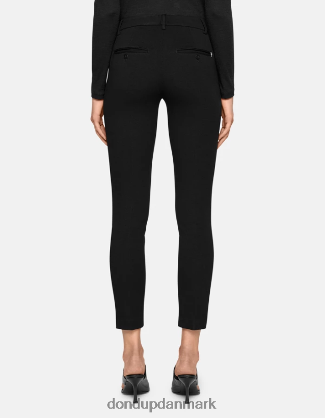 perfekte slim fit jerseybukser Kvinder 0XD0D0125 sort DONDUP beklædning