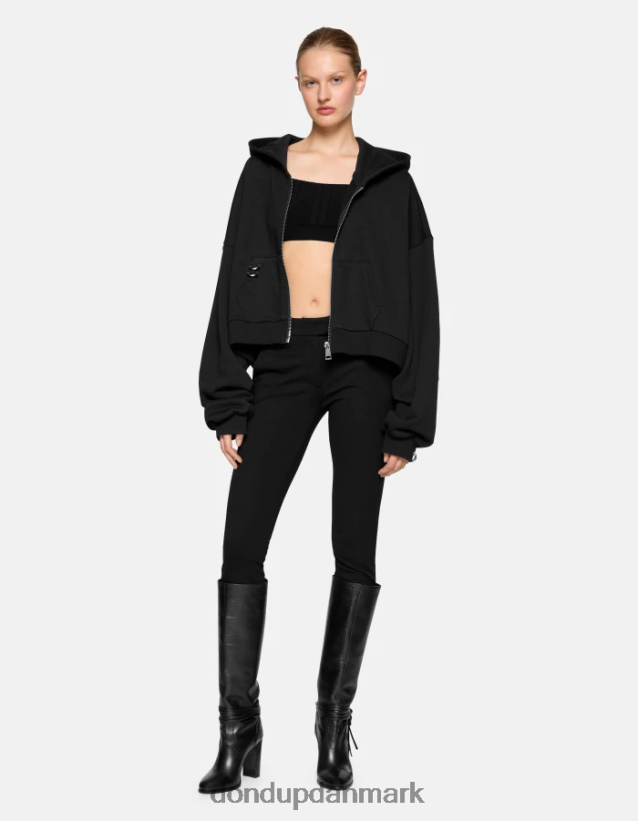 perfekte slim fit jerseybukser Kvinder 0XD0D0125 sort DONDUP beklædning