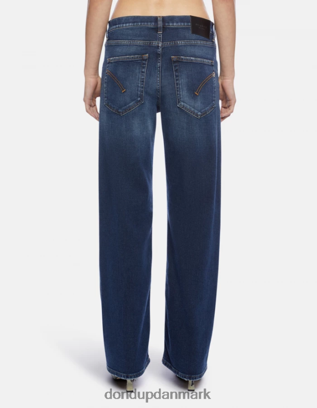 jacklyn jeans med brede ben og stretch denim Kvinder 0XD0D0100 blå DONDUP beklædning