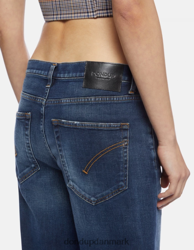 jacklyn jeans med brede ben og stretch denim Kvinder 0XD0D0100 blå DONDUP beklædning