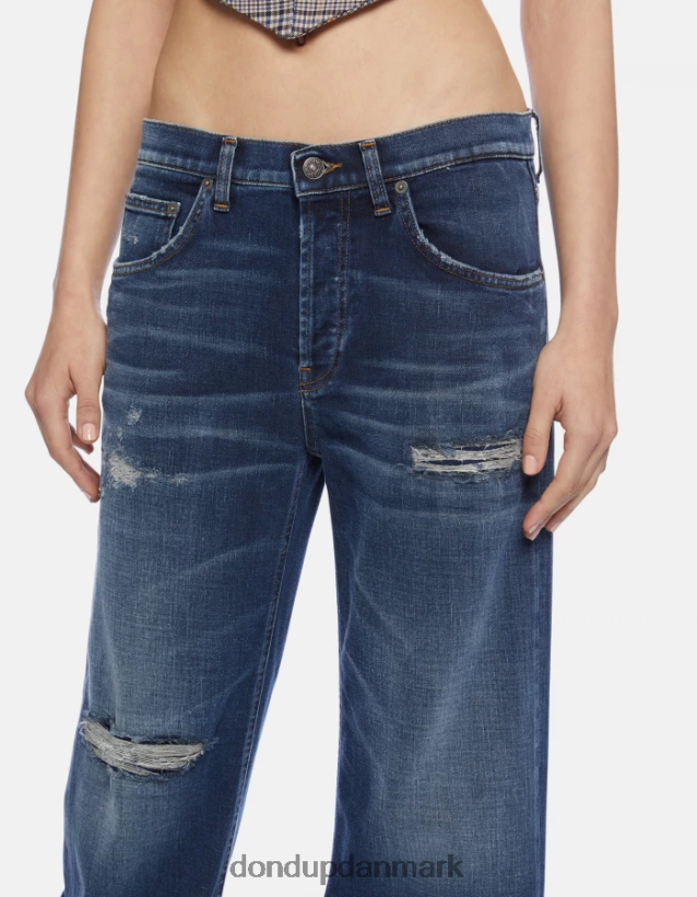 jacklyn jeans med brede ben og stretch denim Kvinder 0XD0D0100 blå DONDUP beklædning