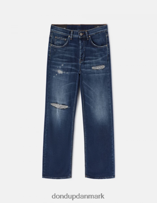 jacklyn jeans med brede ben og stretch denim Kvinder 0XD0D0100 blå DONDUP beklædning