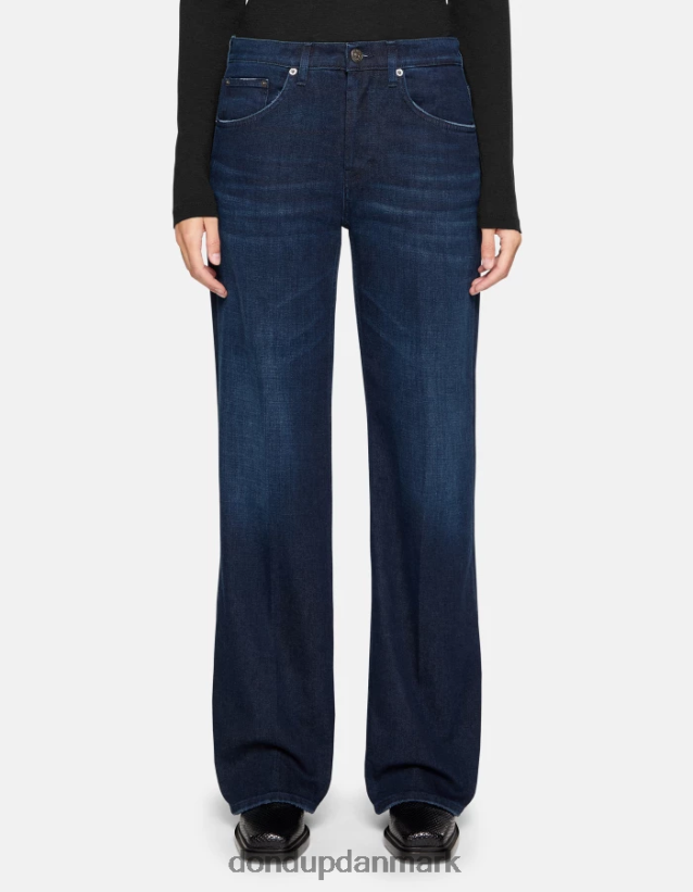 jacklyn jeans med brede ben og stretch denim Kvinder 0XD0D017 blå DONDUP beklædning