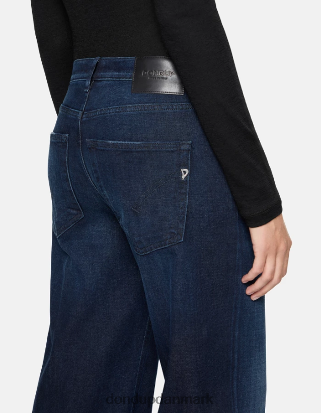 jacklyn jeans med brede ben og stretch denim Kvinder 0XD0D017 blå DONDUP beklædning