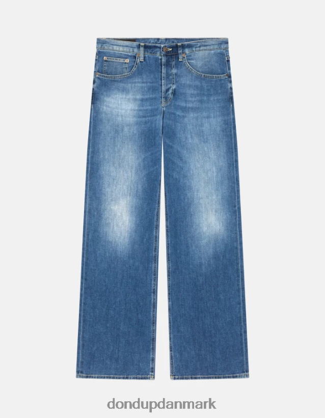 jacklyn jeans med brede ben og stretch denim Kvinder 0XD0D039 blå DONDUP beklædning