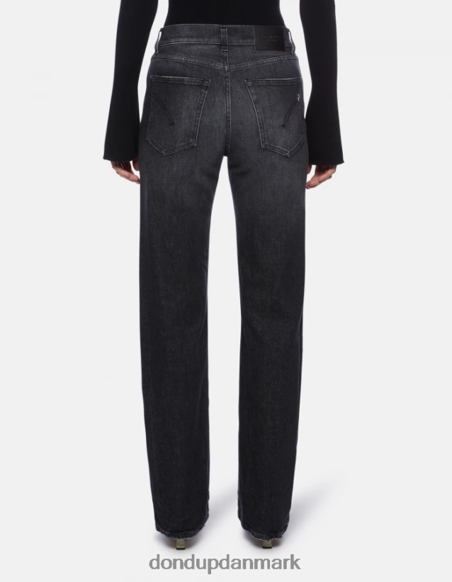mabel denimjeans med brede ben og stretch Kvinder 0XD0D0104 sort DONDUP beklædning