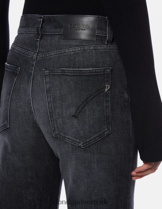 mabel denimjeans med brede ben og stretch Kvinder 0XD0D0104 sort DONDUP beklædning