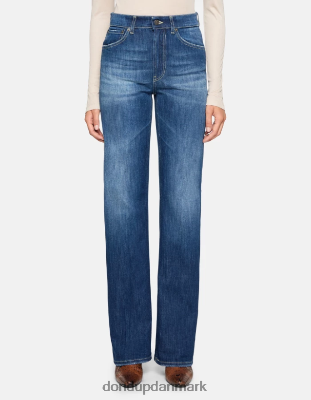 mabel denimjeans med brede ben og stretch Kvinder 0XD0D08 blå DONDUP beklædning