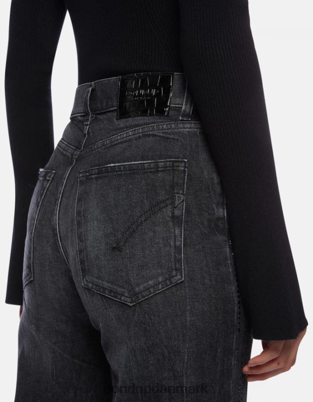 mabel denimjeans med brede ben og stretch Kvinder 0XD0D092 sort DONDUP beklædning