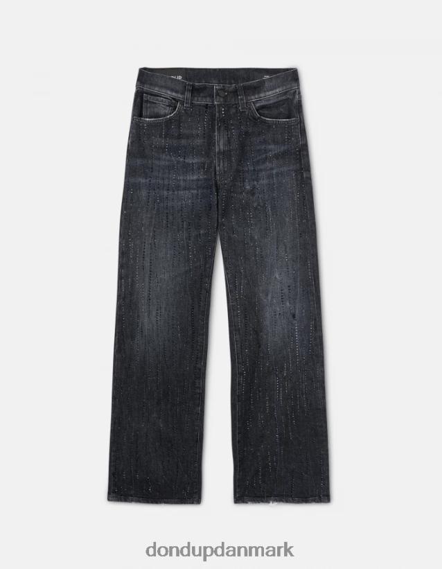 mabel denimjeans med brede ben og stretch Kvinder 0XD0D092 sort DONDUP beklædning