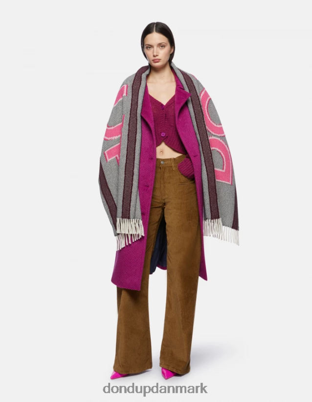 ravfarvede fløjlsbukser med brede ben Kvinder 0XD0D045 kanel DONDUP beklædning