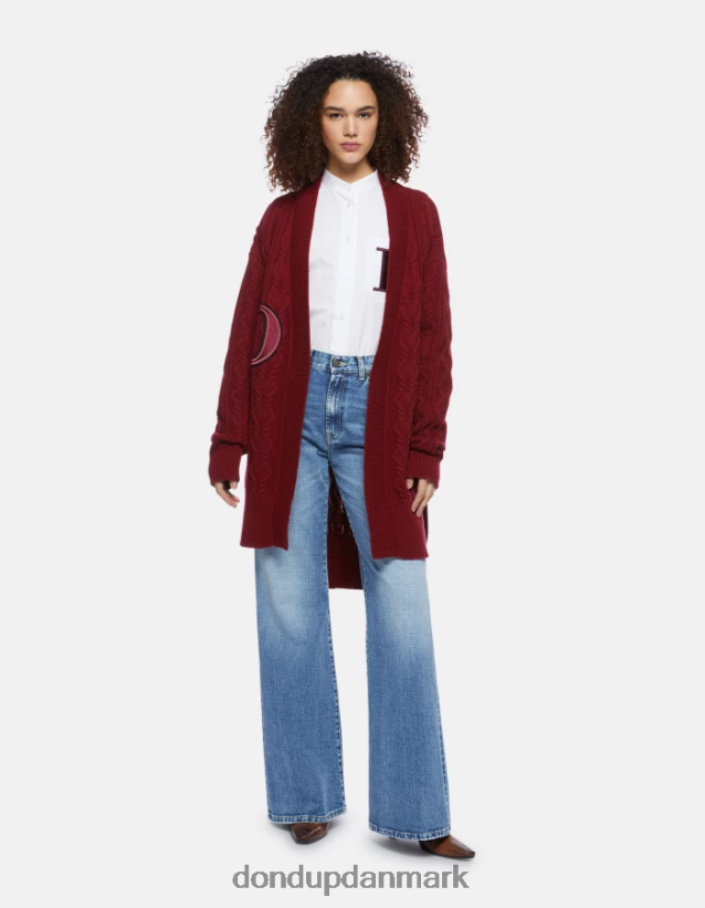 ravfarvede stive denimjeans med brede ben Kvinder 0XD0D096 blå DONDUP beklædning