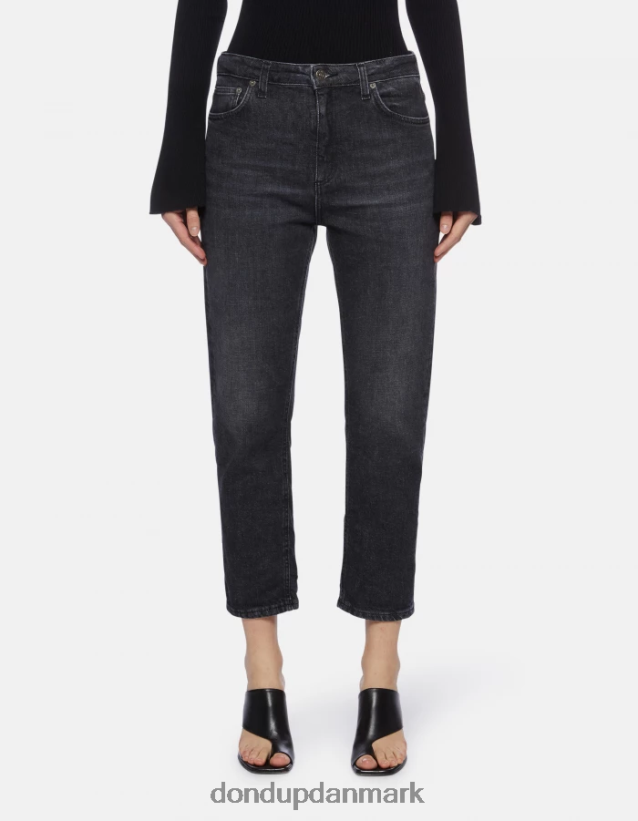 cindy jeans i regular fit stretch-denim Kvinder 0XD0D064 sort DONDUP beklædning