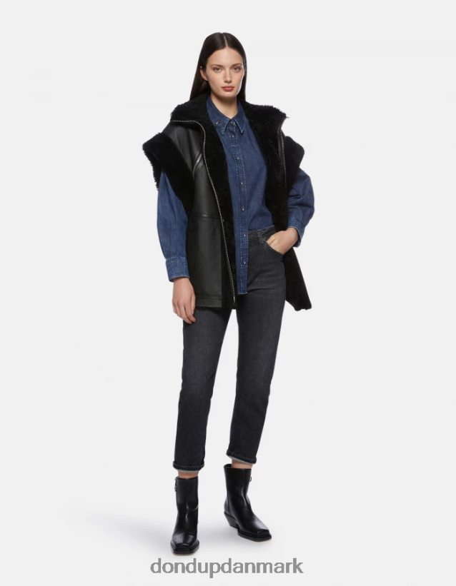 cindy jeans i regular fit stretch-denim Kvinder 0XD0D064 sort DONDUP beklædning