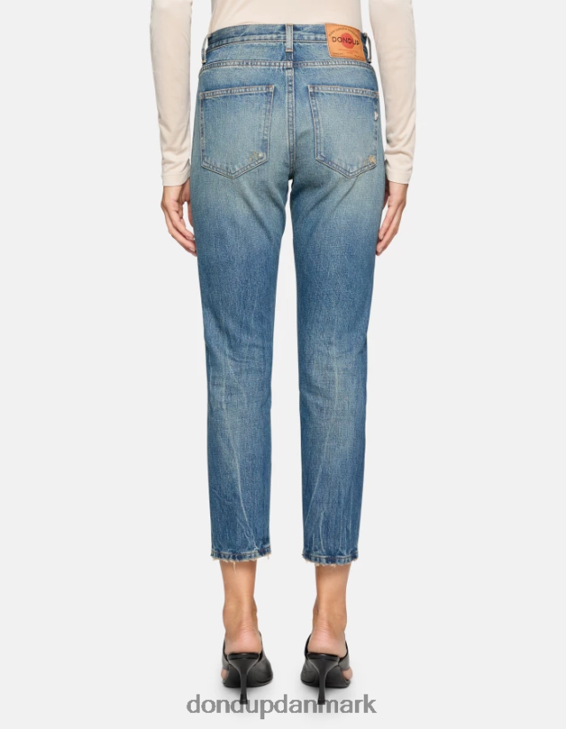 cindy jeans med regulær pasform i stiv selvedge denim Kvinder 0XD0D030 blå DONDUP beklædning