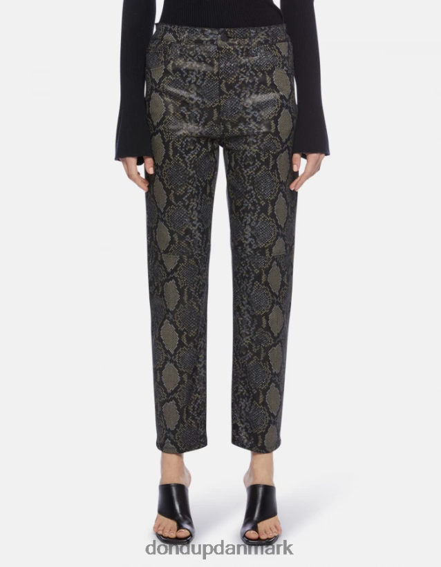 nicole bukser i bomuld med regulær pasform Kvinder 0XD0D082 sort DONDUP beklædning