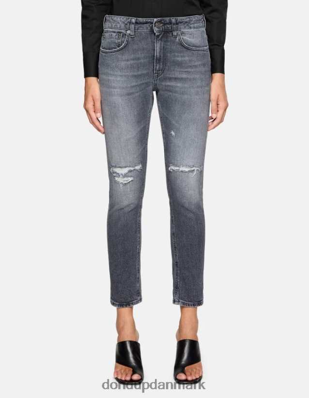 mila carrot-fit stretch denim jeans Kvinder 0XD0D040 sort DONDUP beklædning