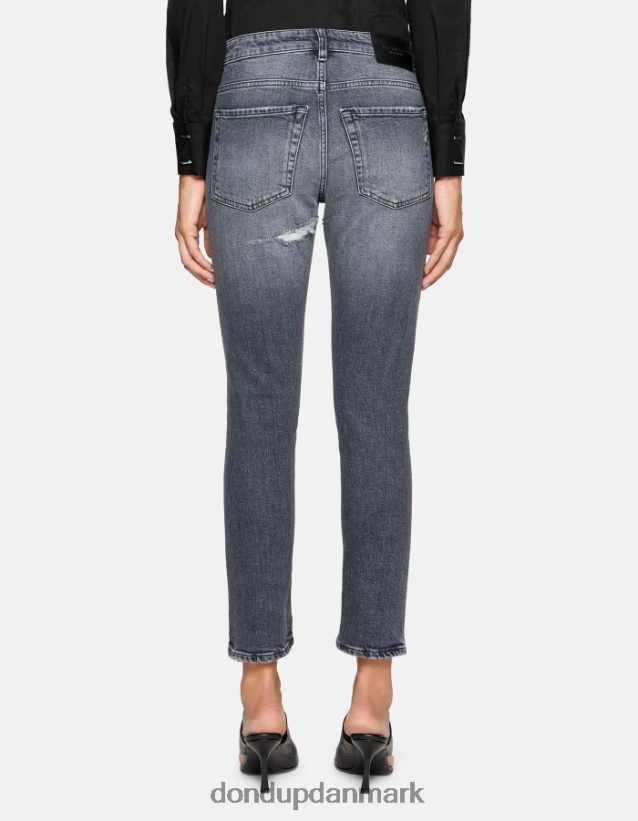 mila carrot-fit stretch denim jeans Kvinder 0XD0D040 sort DONDUP beklædning