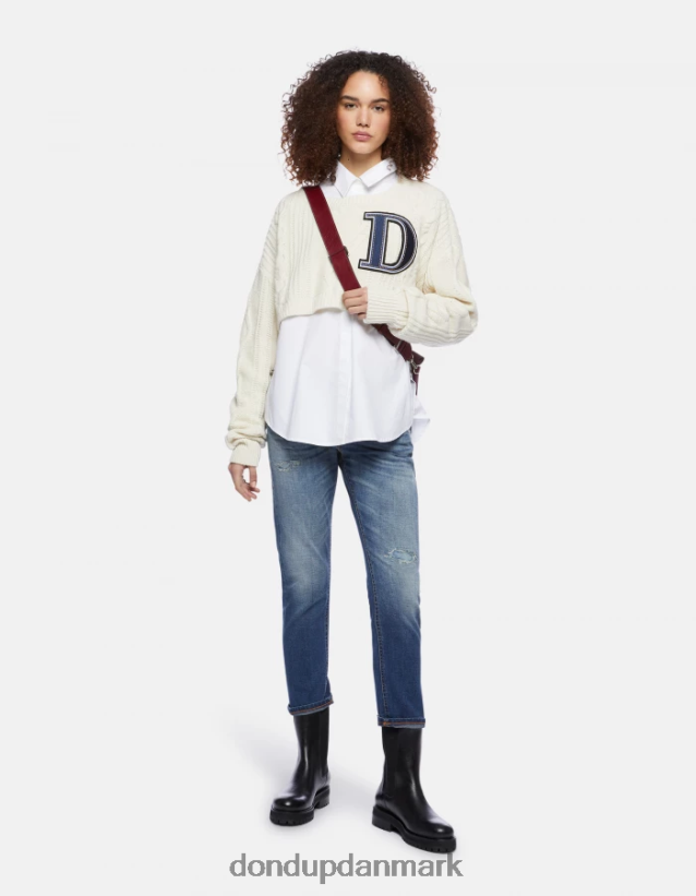 mila carrot-fit stretch denim jeans Kvinder 0XD0D076 blå DONDUP beklædning