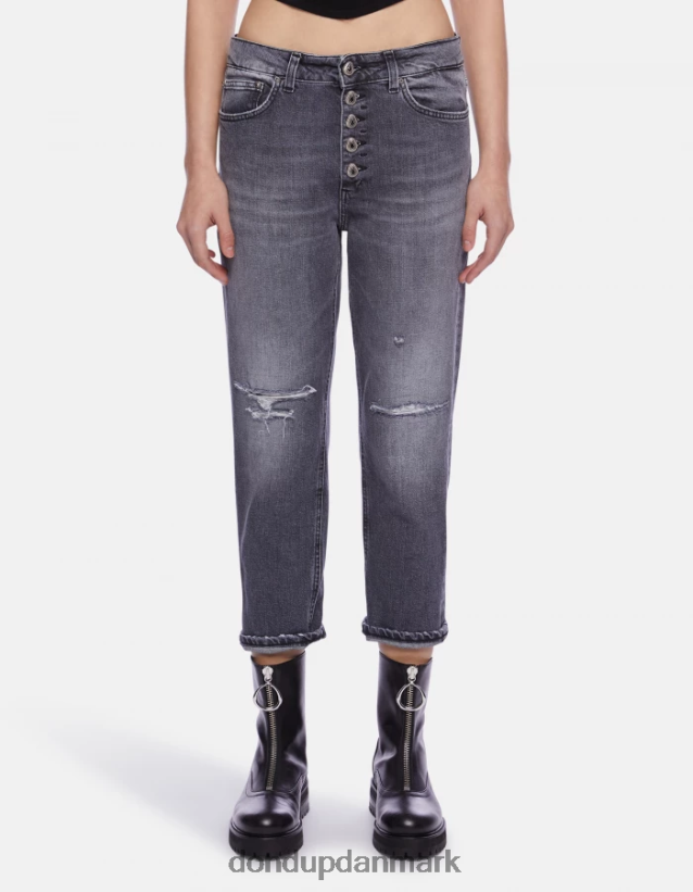 koons denimjeans med løs pasform i stretch Kvinder 0XD0D0114 sort DONDUP beklædning