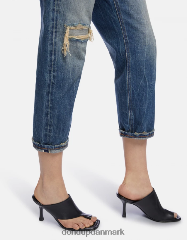 koons denimjeans med løs pasform og stiv selvkant Kvinder 0XD0D0110 blå DONDUP beklædning