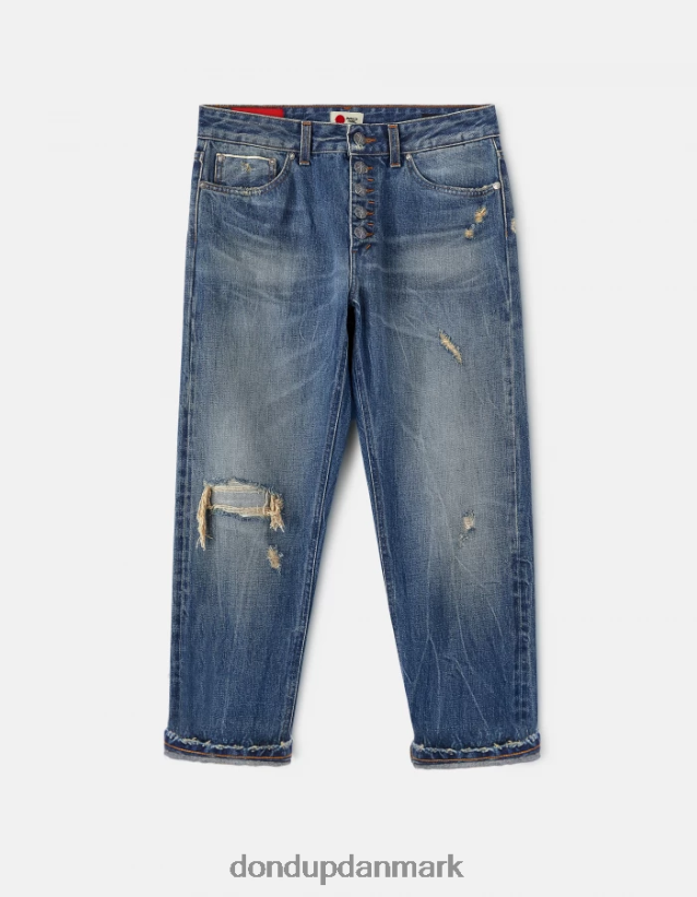 koons denimjeans med løs pasform og stiv selvkant Kvinder 0XD0D0110 blå DONDUP beklædning
