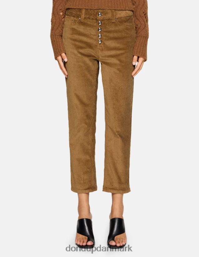 koons fløjlsbukser med løs pasform Kvinder 0XD0D0106 kanel DONDUP beklædning