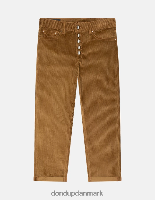 koons fløjlsbukser med løs pasform Kvinder 0XD0D0106 kanel DONDUP beklædning