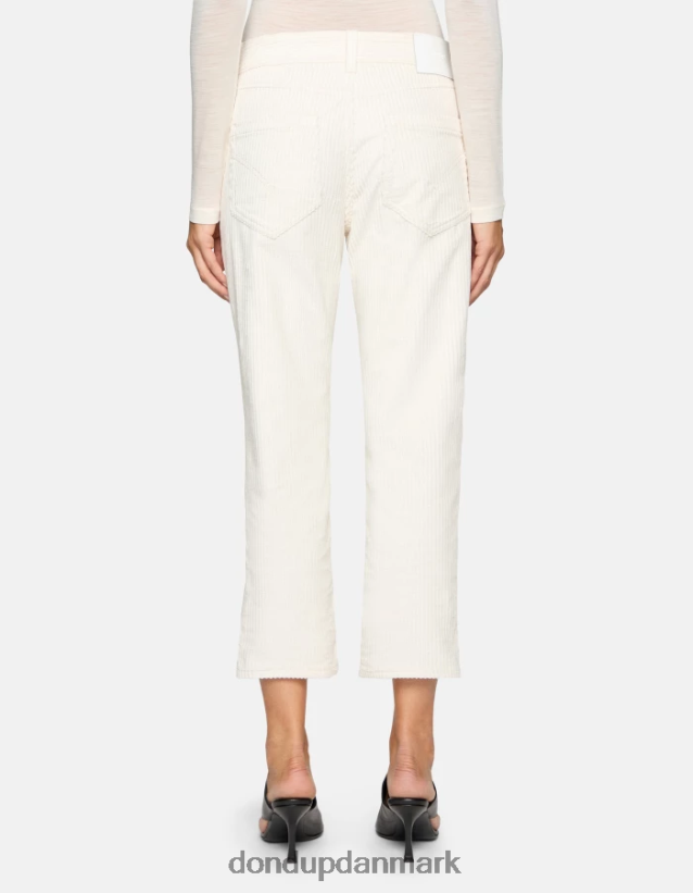 koons fløjlsbukser med løs pasform Kvinder 0XD0D0107 alabastro DONDUP beklædning