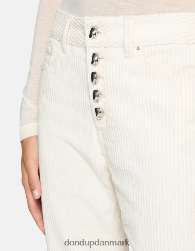 koons fløjlsbukser med løs pasform Kvinder 0XD0D0107 alabastro DONDUP beklædning