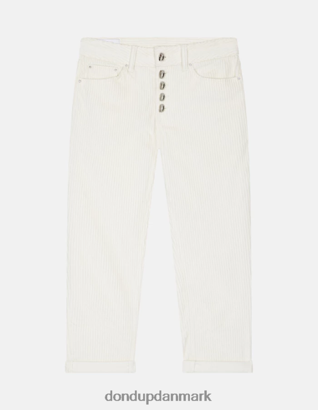 koons fløjlsbukser med løs pasform Kvinder 0XD0D0107 alabastro DONDUP beklædning