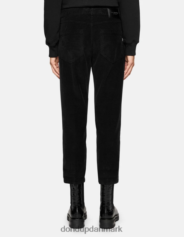 koons fløjlsbukser med løs pasform Kvinder 0XD0D070 sort DONDUP beklædning