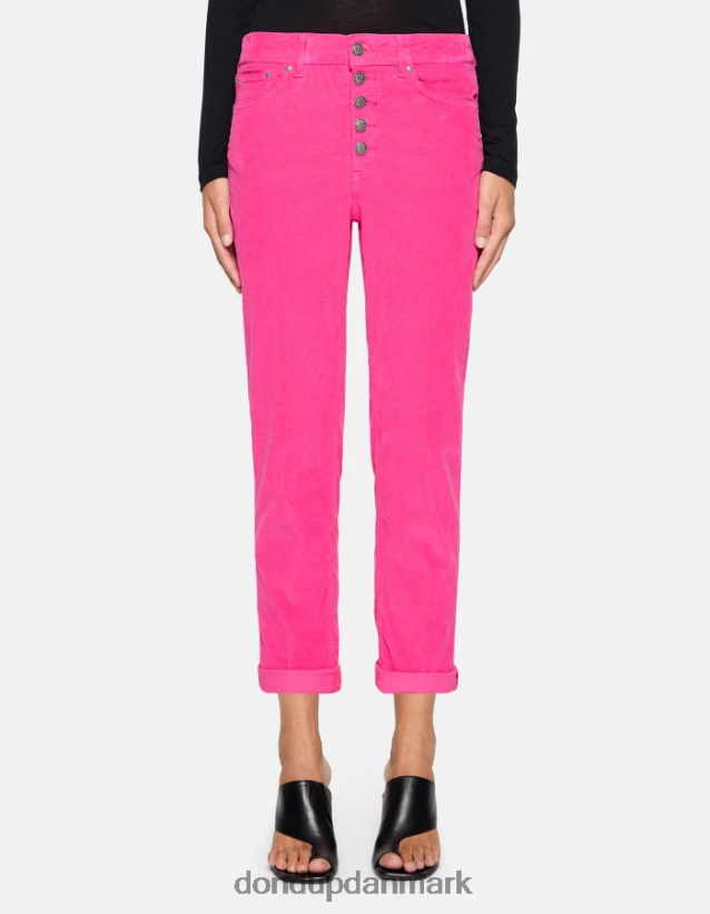 koons fløjlsbukser med løs pasform Kvinder 0XD0D072 orkidé DONDUP beklædning