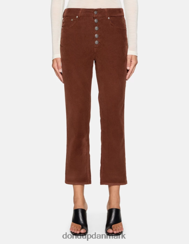 koons fløjlsbukser med løs pasform Kvinder 0XD0D073 cioccolato DONDUP beklædning