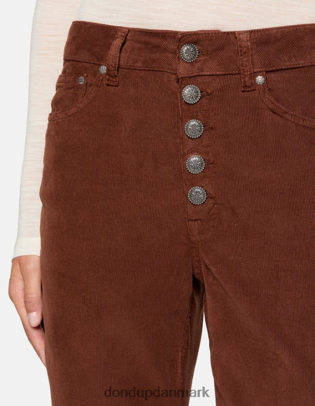 koons fløjlsbukser med løs pasform Kvinder 0XD0D073 cioccolato DONDUP beklædning