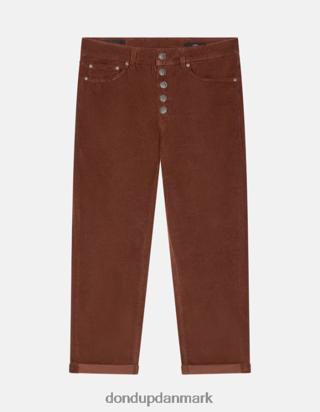 koons fløjlsbukser med løs pasform Kvinder 0XD0D073 cioccolato DONDUP beklædning