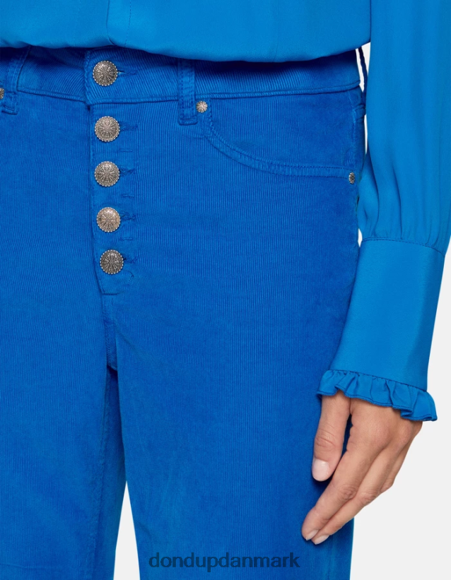 koons fløjlsbukser med løs pasform Kvinder 0XD0D075 turkis DONDUP beklædning