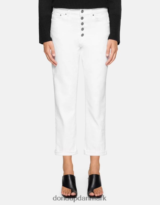 koons løs pasform stretch bull denim jeans Kvinder 0XD0D031 hvid DONDUP beklædning