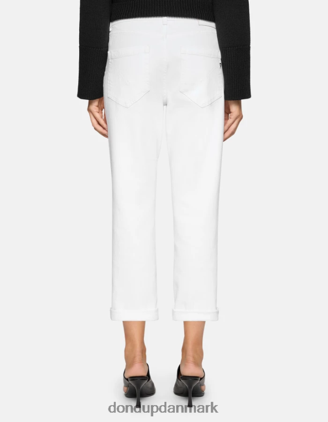 koons løs pasform stretch bull denim jeans Kvinder 0XD0D031 hvid DONDUP beklædning